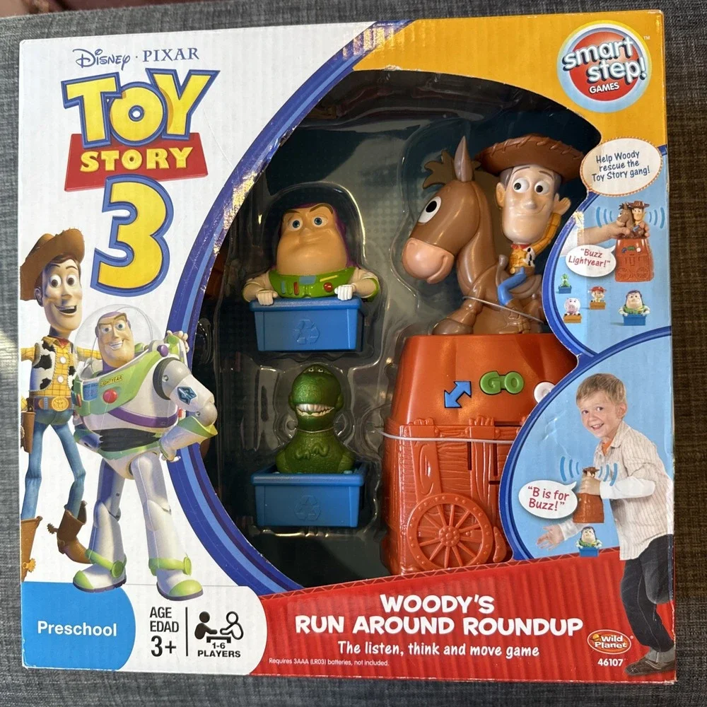 Disney Pixar Toy Story 3 Woody's Run Around Roundup Game Buzz Lightyear Rex Hamm